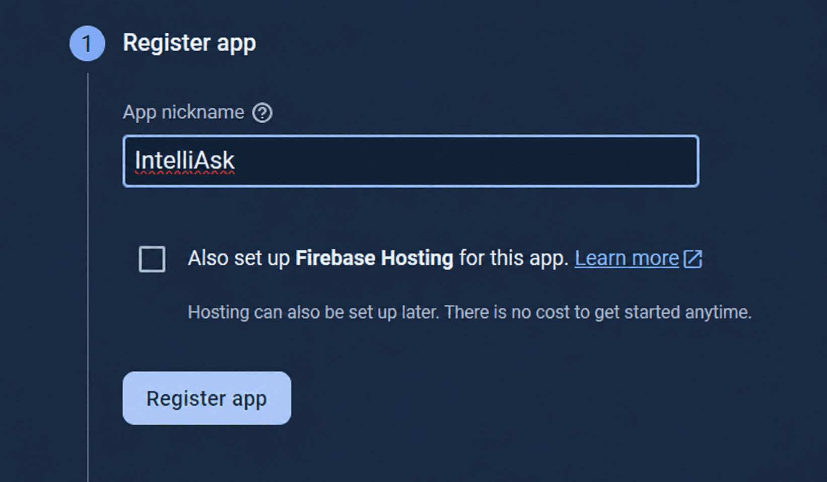 Register the app