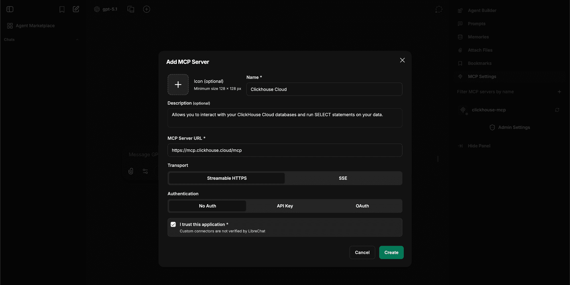 Add MCP Server Dialog