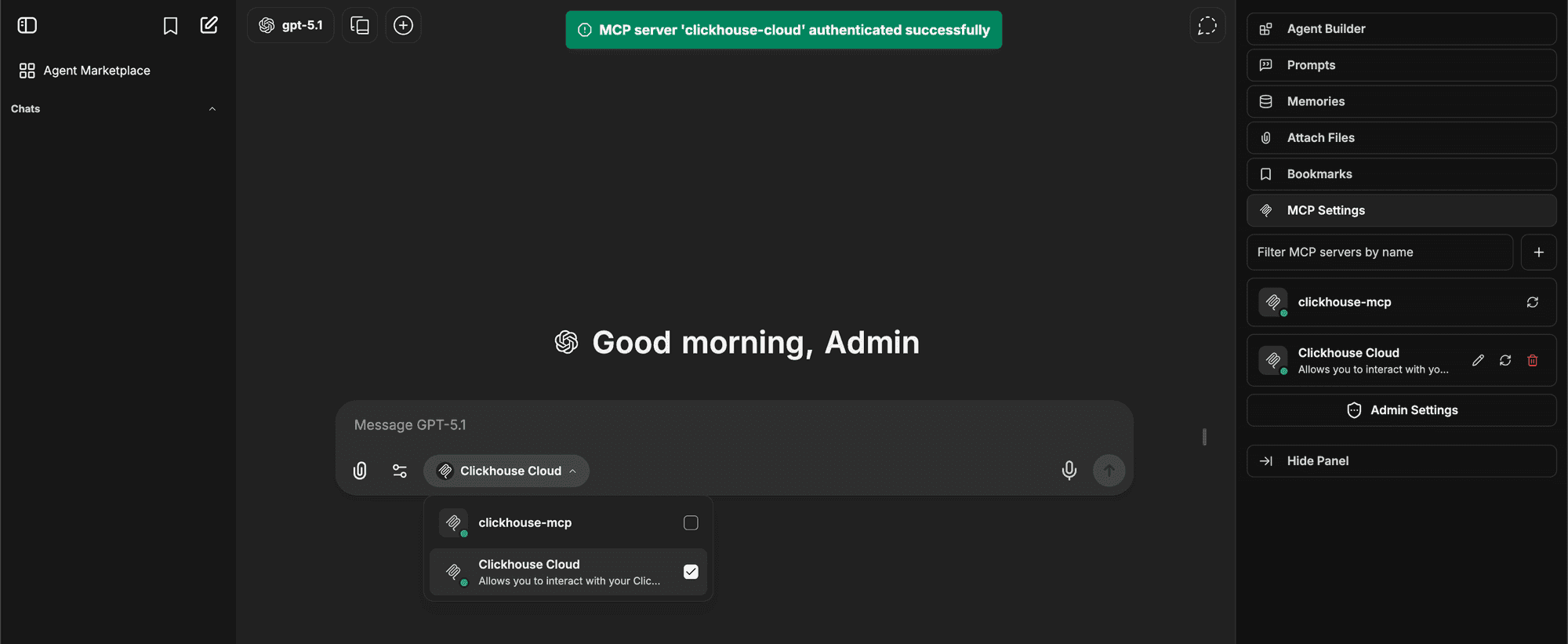 MCP Server Authenticated and Auto-Selected