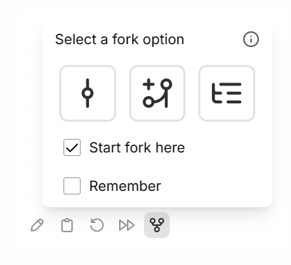 Start fork here setting