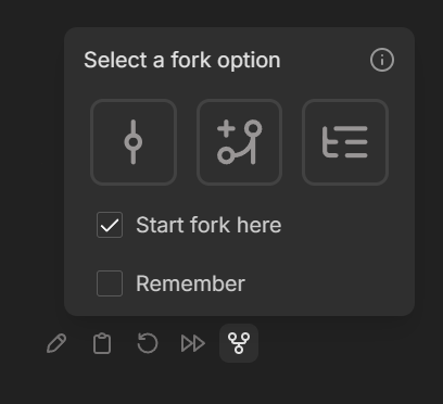 Start fork here setting
